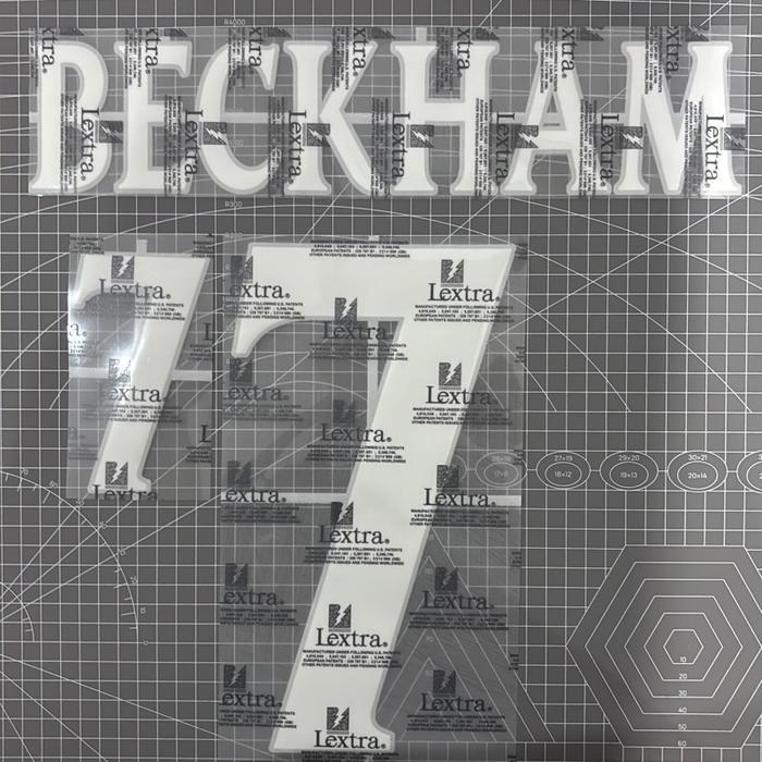 Nameset Remake Hk England Away 99/04 Beckham Velvet Flock Best Quality