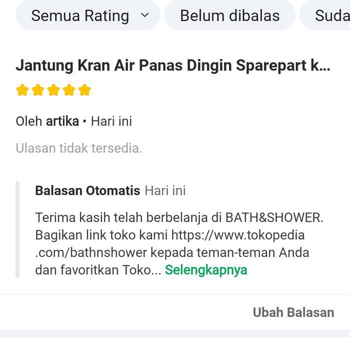 ID JANTUNG KRAN AIR PANAS DINGIN SPAREPART KRAN BATH TUB TOTO INA WASSER