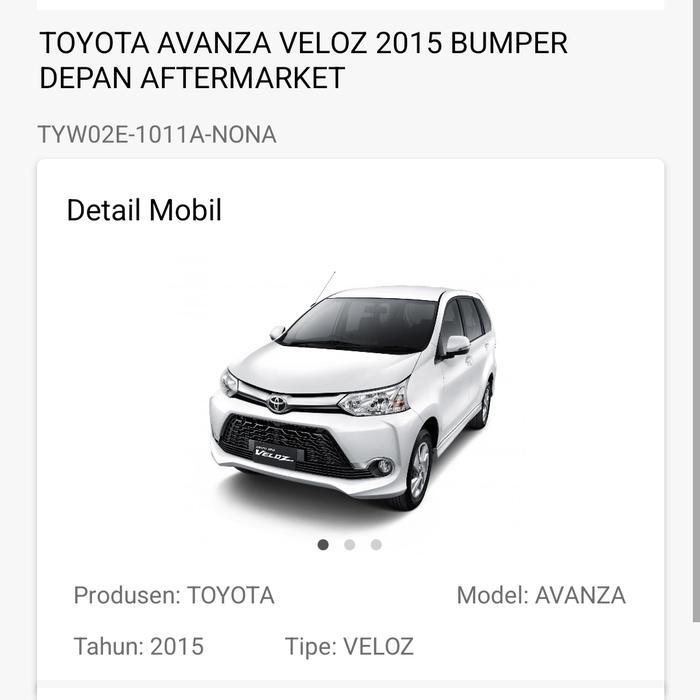 Gercep Bemper Avanza Veloz 2016 - 2018 Depan Terlaris
