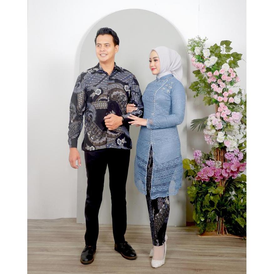 sar {Zona Kebaya} Satu Set Kebaya Janggan Couple Suami Istri Kebaya Seragam Keluarga Kebaya Modern