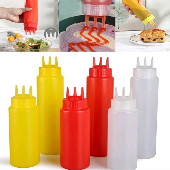 Botol Saos 3 Lubang Botol Plastik Mayonaise Botol Plastik Kecap