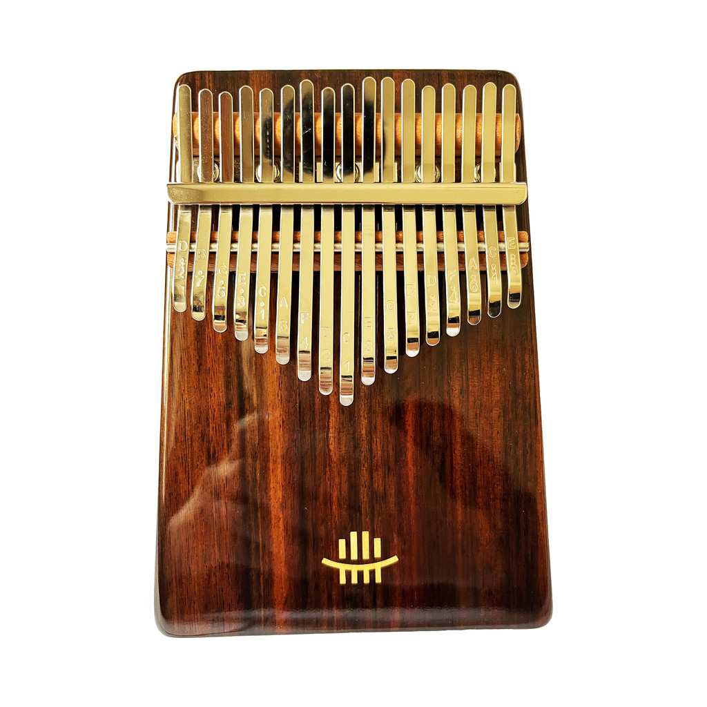 Hluru Professiona 21 Key Walnut Kalimba 17 Key Resonator Thumb Piano Rosewood Finger Piano Glossy