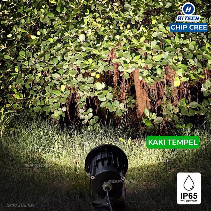 Lampu taman sorot led 12w cob cree 24 derajat spotlight warm white 3000K ip65 tempel plafon dinding