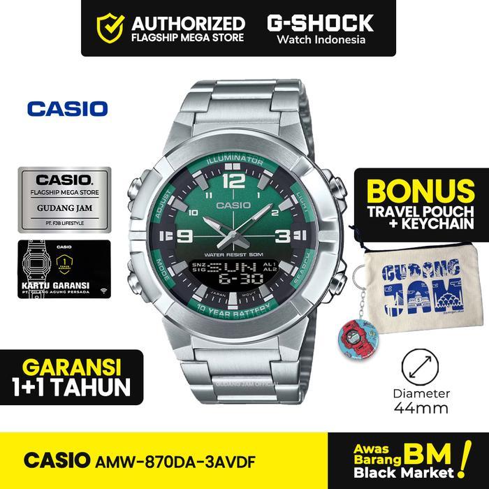 PROMO BESAR Jam Tangan Casio Pria AMW-870DA-3AVDF AMW-870DA-3A AMW-870DA AMW870DA AMW 870DA