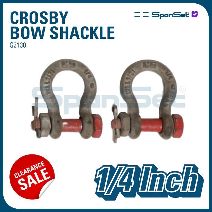 [G2130-1/4] CROSBY Bow Shackle G2130 1/4 Inch, Segel Omega