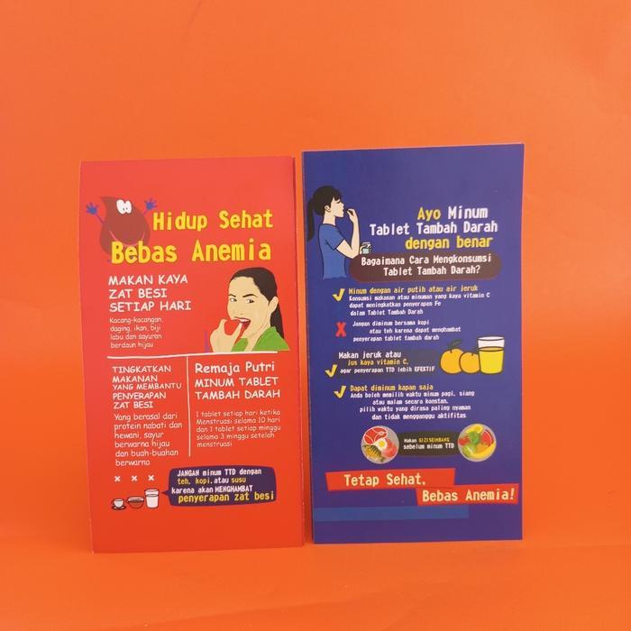 Flyer Anemia, Brosur Anemia, Media Promkes, Leaflet Anemia Kurang Darah, Leaflet Kesehatan