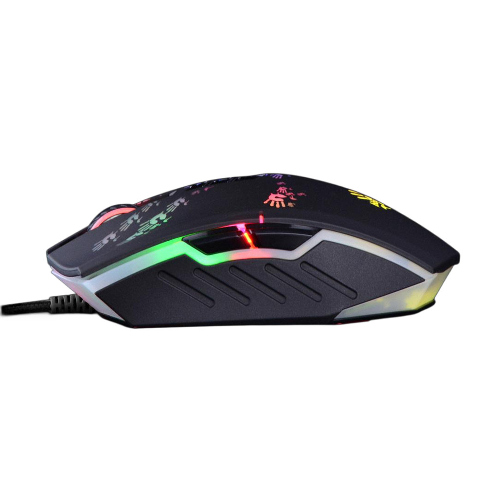 A4Tech Bloody A60 Gaming Mouse,RGB Mouse,Drag Click , 6200 CPI, 8 Macro Keys, X'Glide Metal Boot,