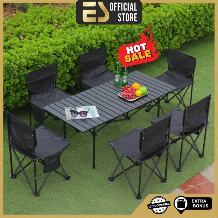 Eiger - E&S Meja Outdoor Lipat Portable Stainless Kuat Dan Kokoh Tahan Karat Untuk Camping Tidak