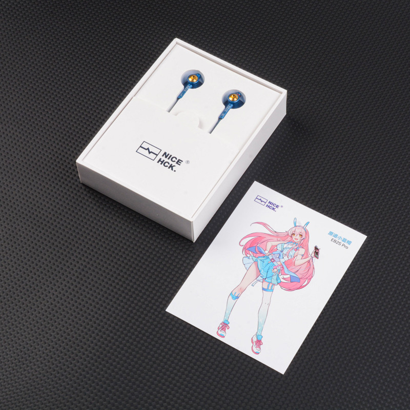 NICEHCK EB2S Pro 3.5mm Plug Microphone Flat-Head Earbud HiFi Wired Earphone 15.4mm LCP Dynamic Music
