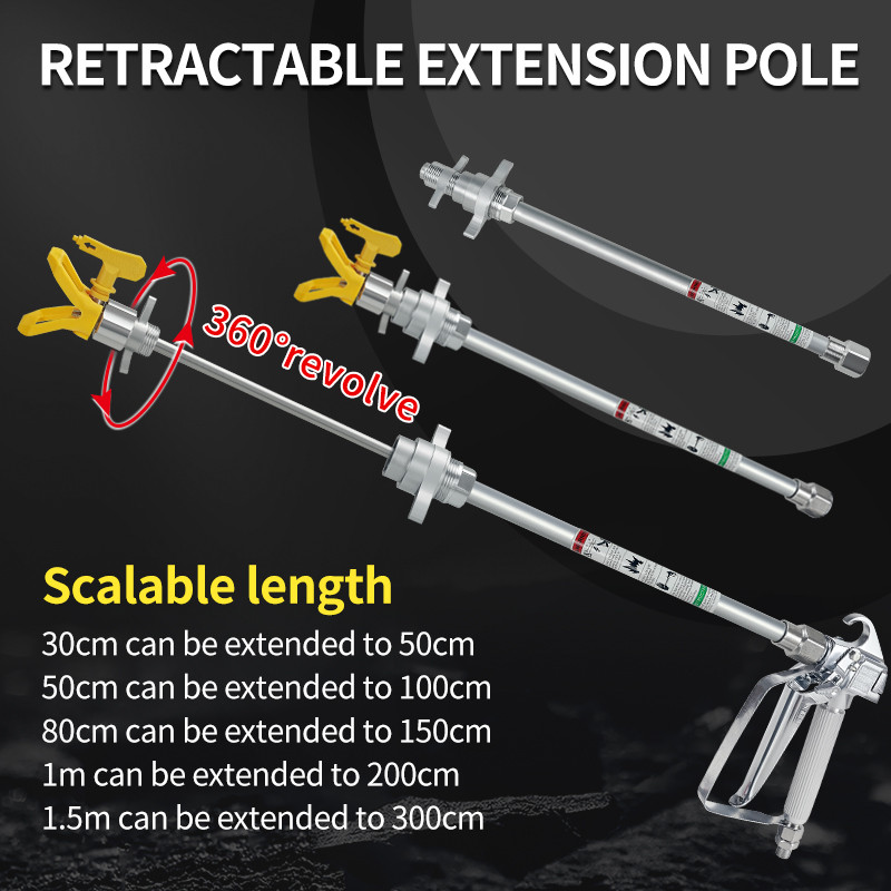 Airless Paint Sprayer Telescopic Extension Pole 7/8 Inch Airless Paint Spray Gun For Titan Wagner