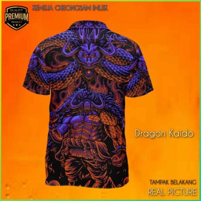 Kemeja Imlek Pria Baju Cheongsam S M L XL 2XL 3XL 4XL 5XL Dragon Kaido