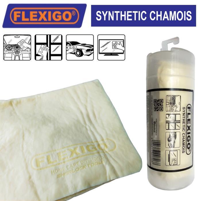 PLAS CHAMOIS CLOTH ORIGINAL FLEXIGO SYNTHETIC CHAMOIS PVA - LAP MOTOR/MOBIL ASLI