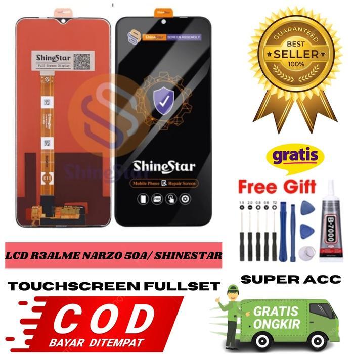 LCD TOUCHSCREEN SHINESTAR / FOR R3ALME NARZO 50A FULLSET ORIGINAL *