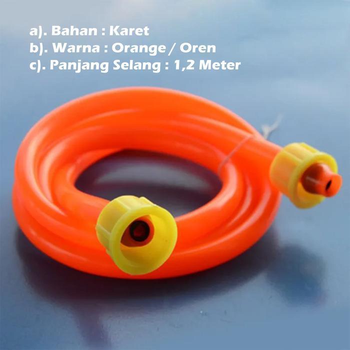sarisa_shopp TERBARU Selang Semprotan Hama Tanki Gendong Manual Elektrik 120cm Drat 18mm Selang 12mm