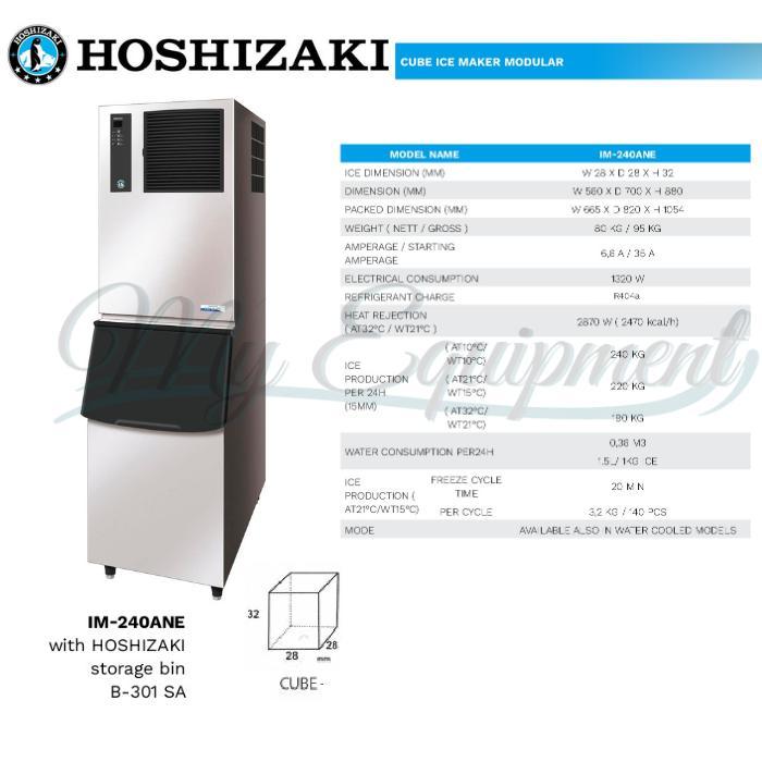 ICE MACHINE HOSHIZAKI IM-240ANE (CUBE ICE)