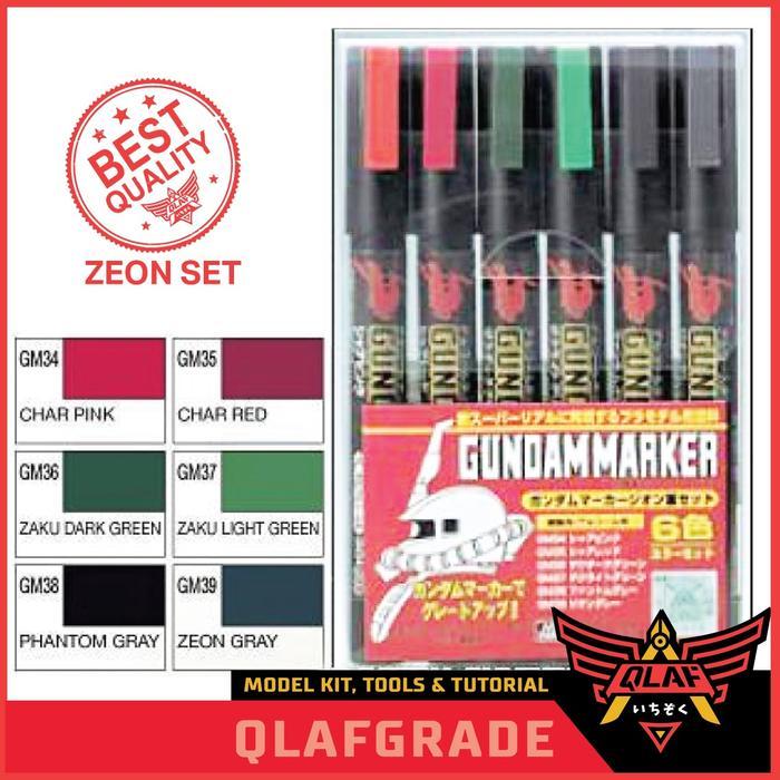 Gundam Marker - Zeon Marker Set Good Quality