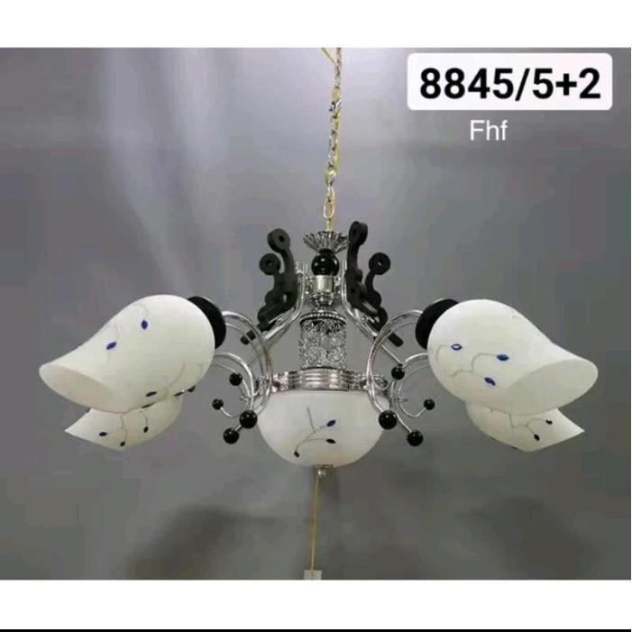 lampu hias gantung minimalis klasik 5+1 lampu 5 model