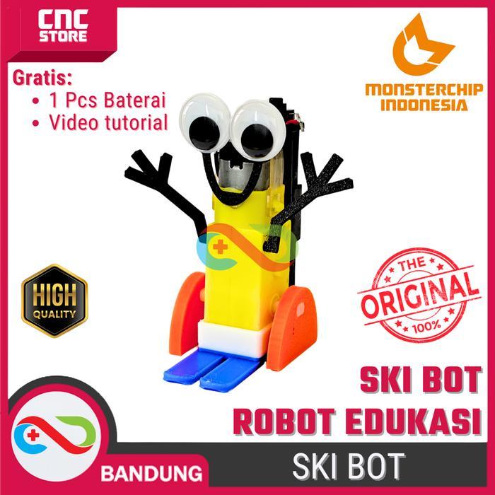 SKI BOT MAINAN EDUKASI ANAK KIT DIY ROBOTIKA STEM + GRATIS BATERAI & VIDEO TUTORIAL MONSTERCHIP