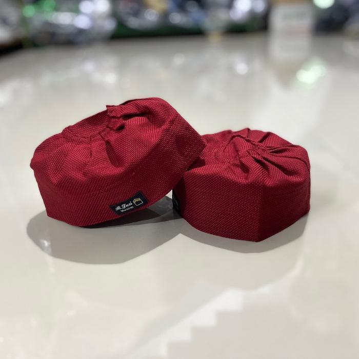 Peci Kopiah Pria Ijazi Goni / Peci Songkok Kopiah Habib Syech Kain Muslim Haji Dewasa Hitam Putih