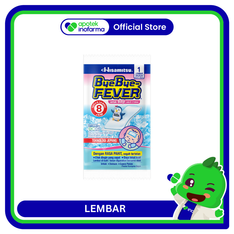 BYEBYE-FEVER BAYI Hisamitsu PLESTER KOMPRES DEMAM 1 LEMBAR