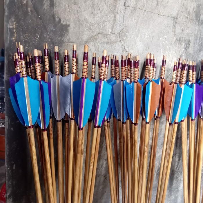 Arrow Bambu Petung Vanes Bulu Sortir Berat Gramasi Premium