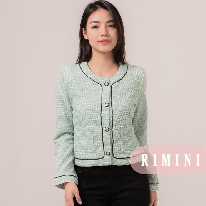 RIMINI - Atasan Wanita Blouse Casual Tweed Korean Style Big Size - Ireun Blazer 82508 Nyaman Kancing