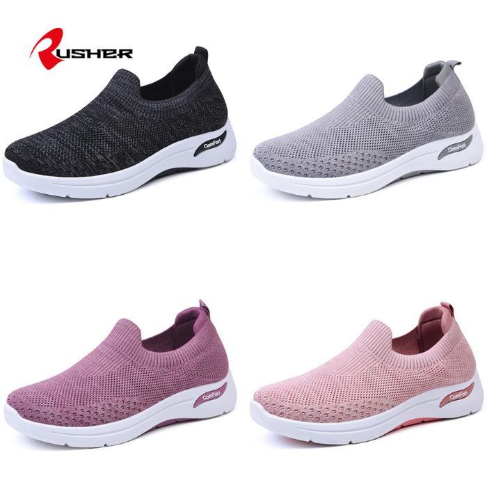 Slip On Sneakers Rajut Tanpa Tali Zenblossom Rusher Comfort