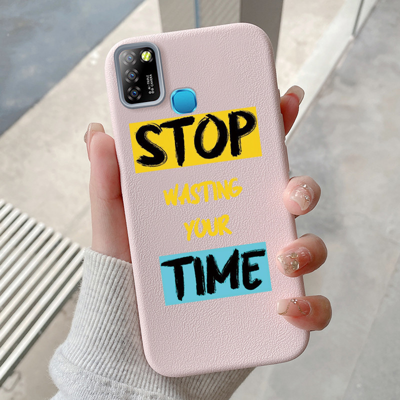 Casing Hp untuk Infinix Smart 5 Smart 6 Ram 3 Hot 10 Lite 4G Case Casing pola Teks Kasing Kesing HP 