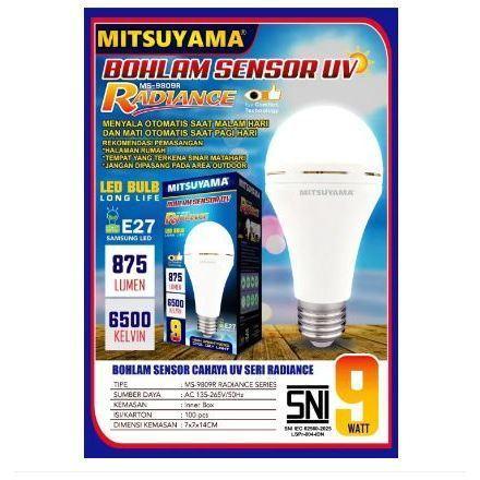 LAMPU LED SENSOR CAHAYA 12W , 9W MITSUYAMA / LAMPU SENSOR CAHAYA 9W - 12W / LED SENSOR 9W - 12W