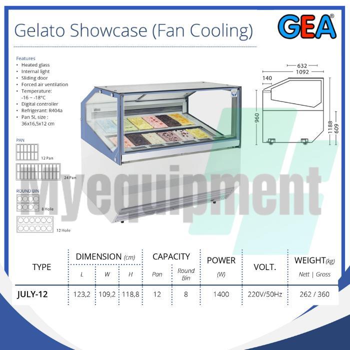 GELATO SHOWCASE FAN COOLING DISPLAY GELATO ES KRIM  GEA JULY-12