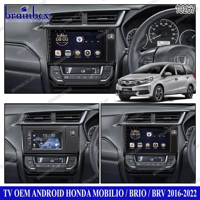 Brainbox TV Mobil OEM Honda Brio Mobilio BRV 2016-2022 Android Headuni