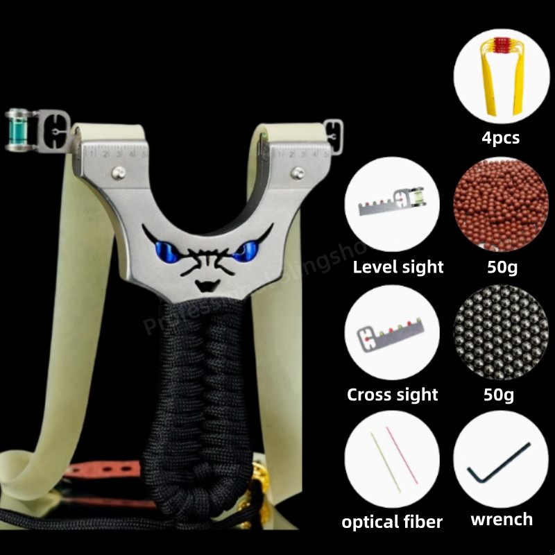 Outdoor Hunting Slingshot Level Aiming Metal Slingshot Professional Slingshot Strong Alloy Slingshot