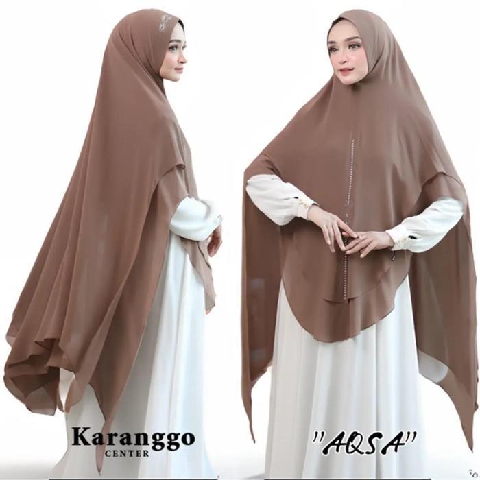 Khimar Payet Mewah Bahan Ceruty Premium Cantik Jilbab Syari