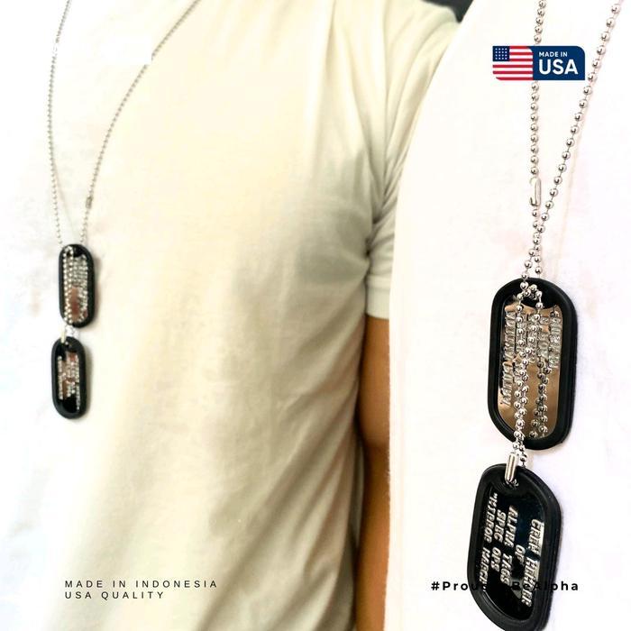 Promo Dogtag / Dogtags Super Polished Usa Made Mirror March Mengkilap 100% Custom Kalung Tentara