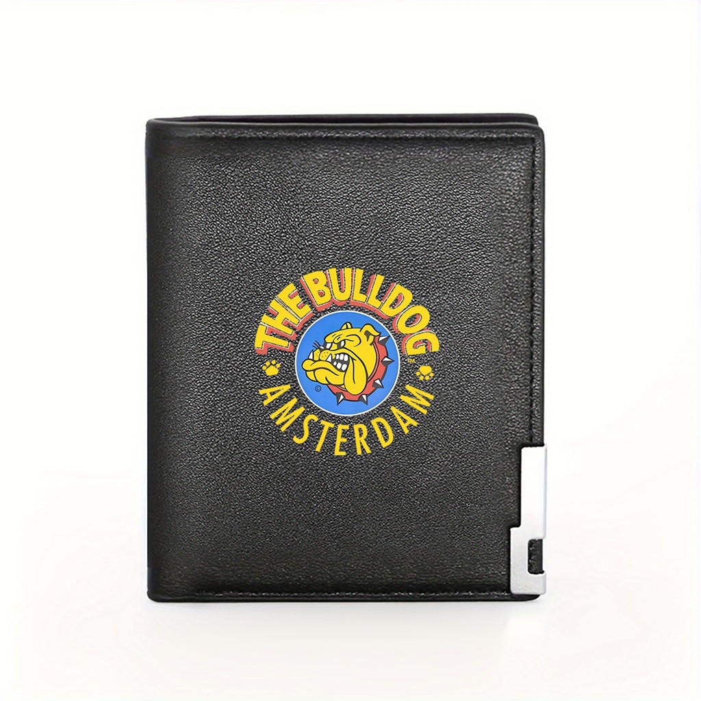 The Bulldog Amsterdam Logo Graphic Casual Wallet Stylish Print Business Mens Gift Premium Quality