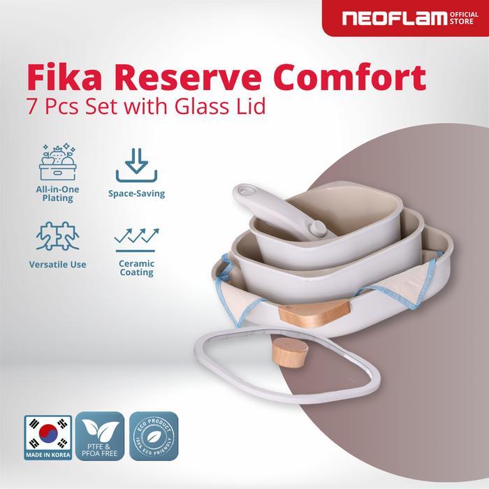 NEOFLAM Fika Reserve Comfort Pan Set With Detachable Handle - Panci Set Dengan Anti Lengket Gagang