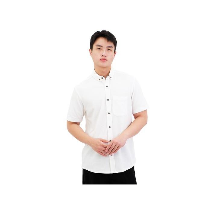 Poshboy Kemeja Berlin White - Kemeja Lengan Pendek