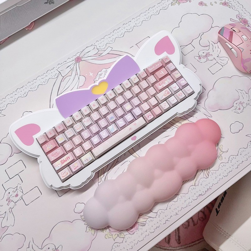 Mini Keyboard Wrist Rest Custom Marshmallow and Cloud Palm Pad Rest Wrist Strain Relief for