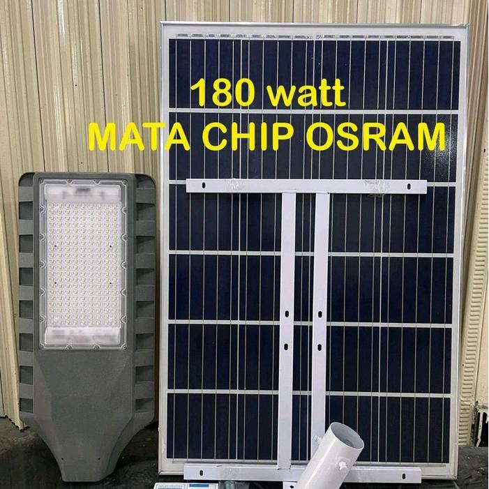 pju lampu jalan led solar 180w 180 w mata Osram / lampu pju solar two in one mata chips OSRAM 180