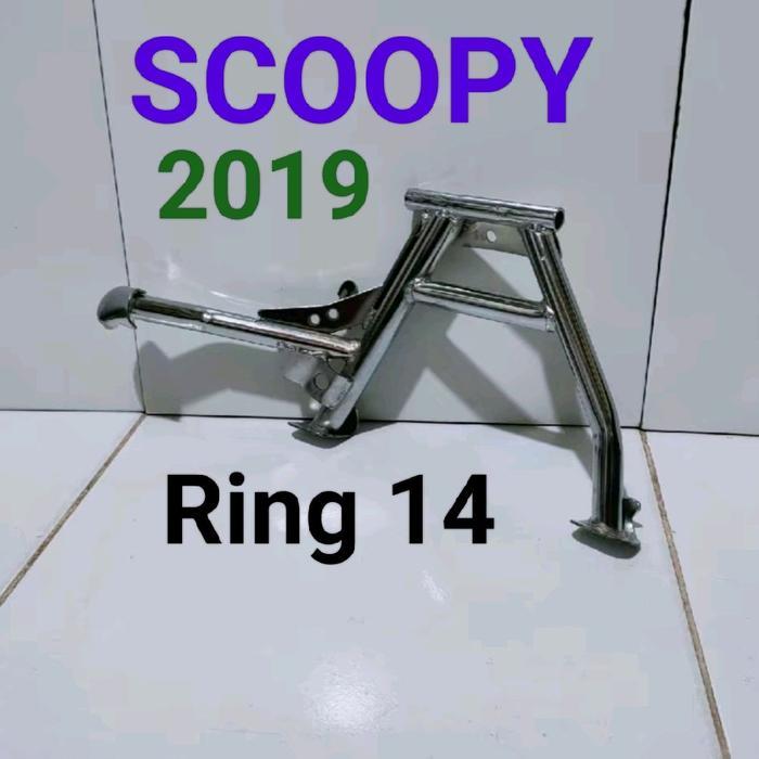 STANDAR TENGAH / STANDAR 2 CHROME SCOOPY 2019 RING 14 HARGA KHUSUS