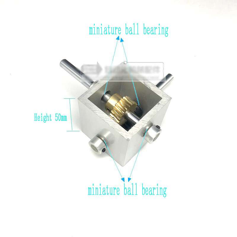 WORM GEAR REDUCTION GEARBOX 6/8MM SHAFT 20T GEAR 90 DEGREE RIGHT ANGLE CORNER DEVICE REDUCTION RATIO