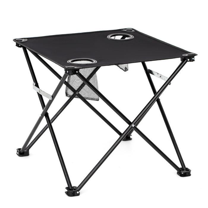 Eiger - Paus Biru - Meja Camping Lipat Outdoor Dengan Holder Minuman - Meja Camping Portable Besi