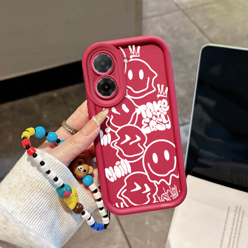 Casing Hp untuk Xiaomi Redmi A5 4G Case Casing pola wajah tersenyum Silikon Cesing Softcase Kasing H