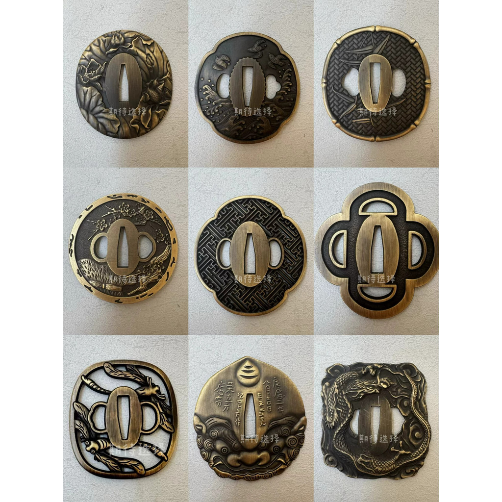 Quality Copper Zinc Alloy Katana Tachi Wakizashi Sword Tsuba Handguard Disk