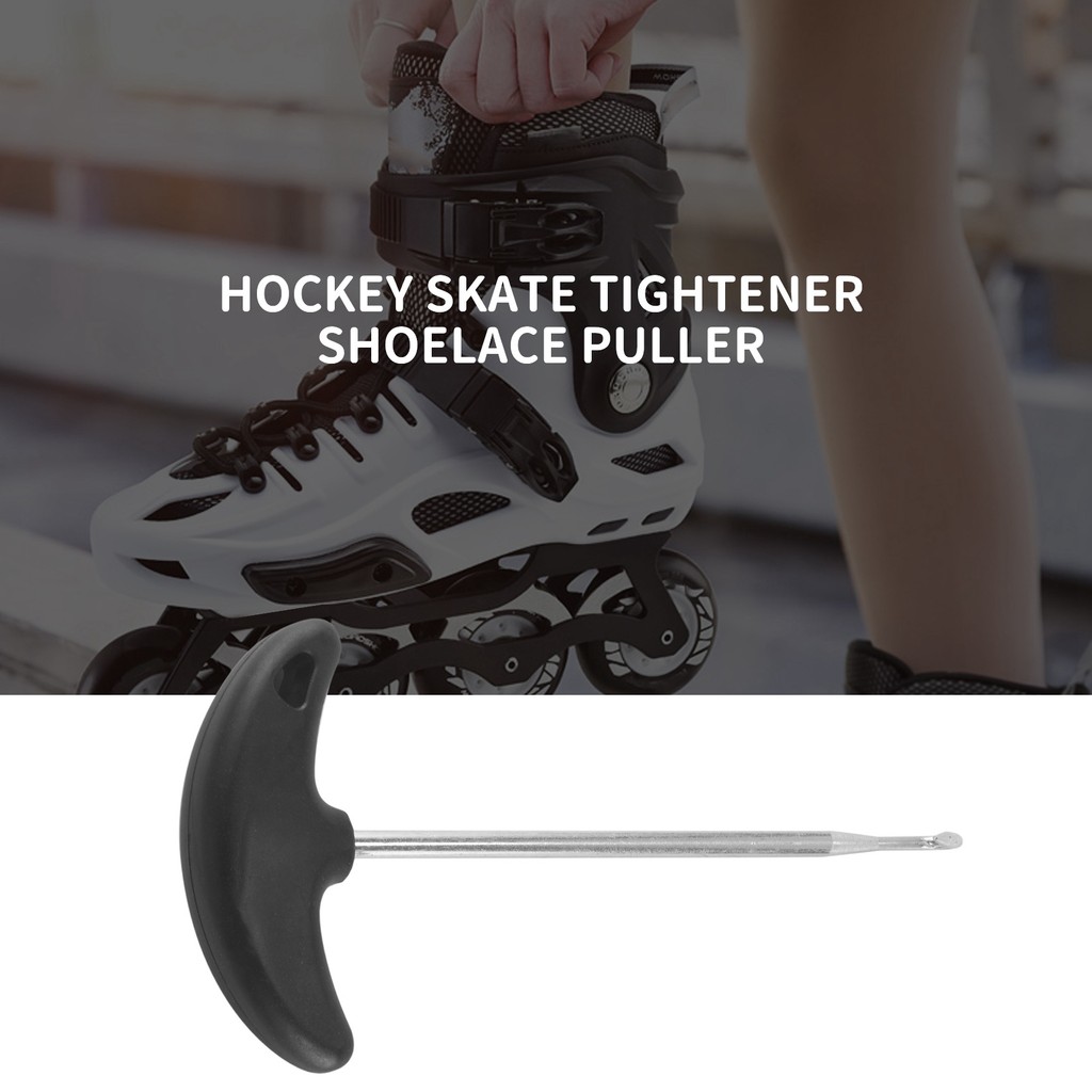 AZ-2Pcs Stainless Steel Hockey Skate Tightener Skate Key Tool Shoe Lace Puller Ice Roller Skate Tool