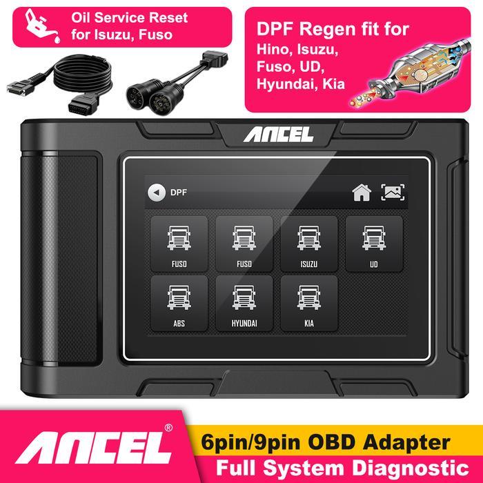 BIG PROMO ANCEL HD3200 12V/24V OBD2 Scanner Sistem Penuh Pemindai Diagnostik Truk Tugas Berat Car Ke