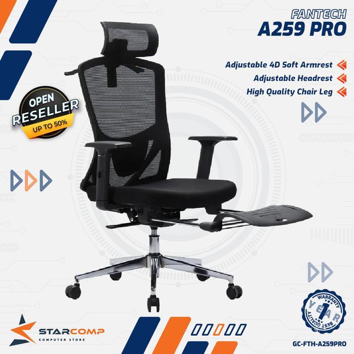 Fantech OCA259PRO / OC-A259S Gaming Premium Office Ergonomic Chair - OCA259Pro, Hitam