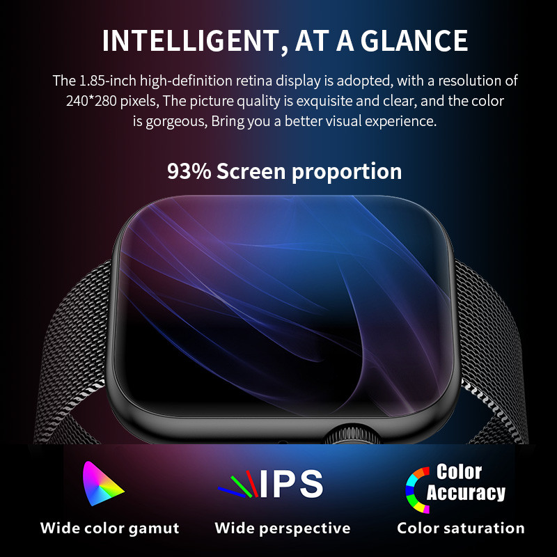LIGE New Women Smart Watch 1.85 Full Touch Bluetooth Call Smart Wristwatch Body Temperature Watch