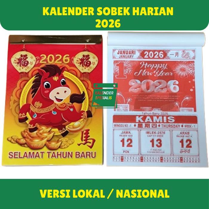 ` KALENDER HARIAN 2026 - KALENDER SOBEK 2026 KOMPLIT