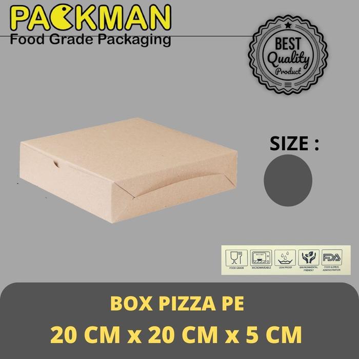 BOX PIZZA KRAFT / DUS / KOTAK BAJU - 20x20x5 - LAMINASI PE